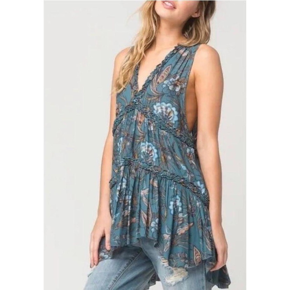 Free People Haze Floral Print Tunic